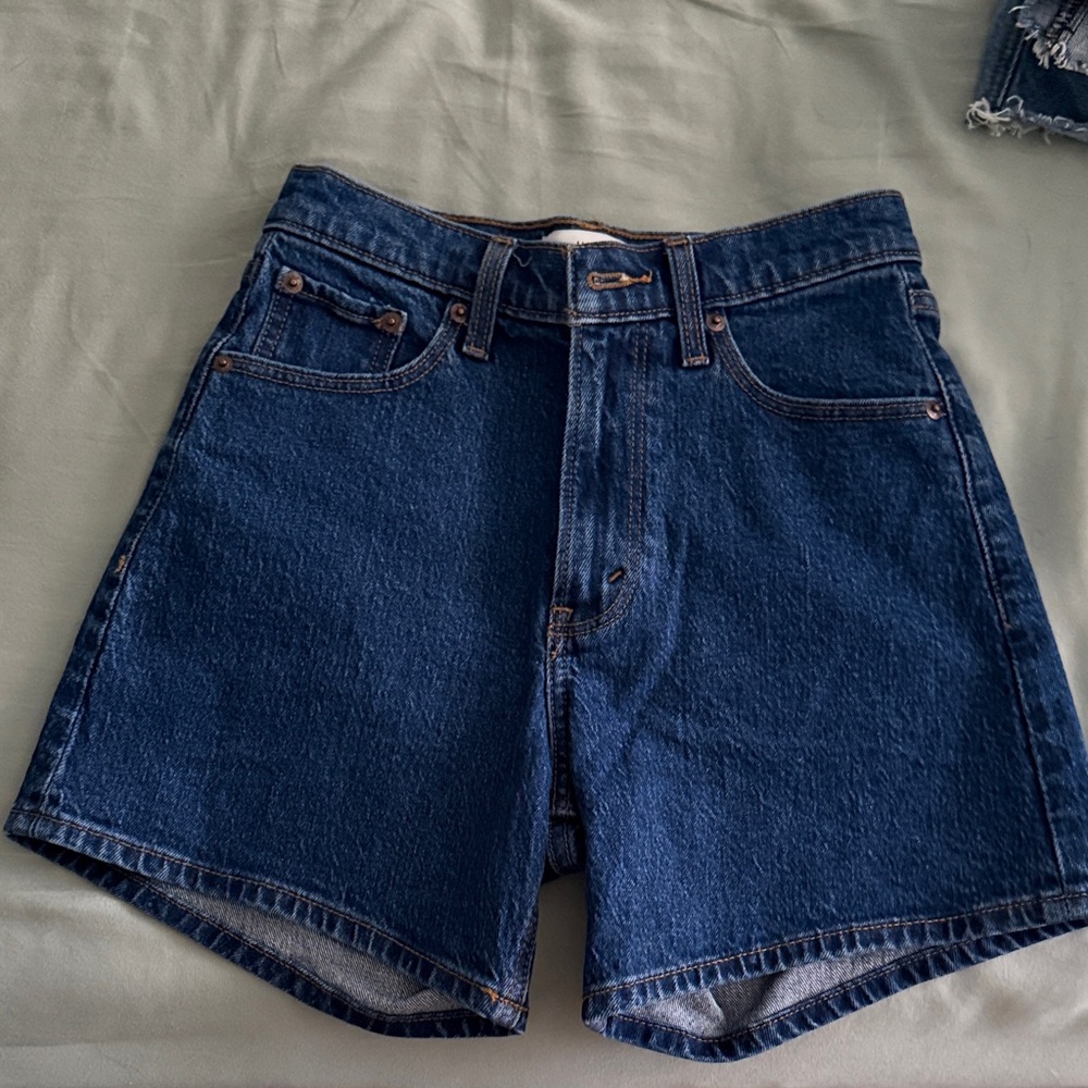 Abercrombie & Fitch Dark Blue Jean Shorts